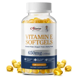 Natural Vitamin E Capsule Antioxidant Support